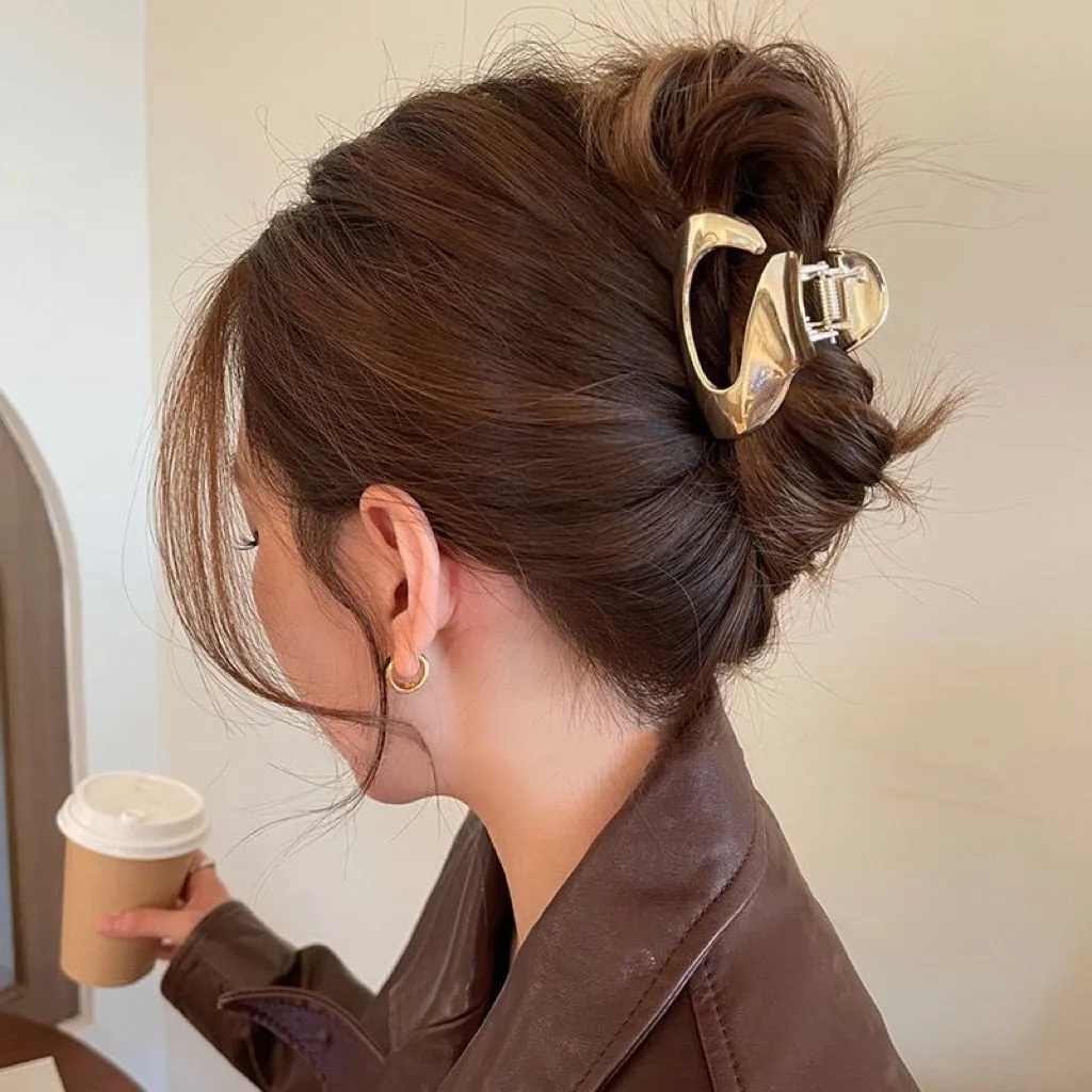 Gold S-Shaped Hairpin Set