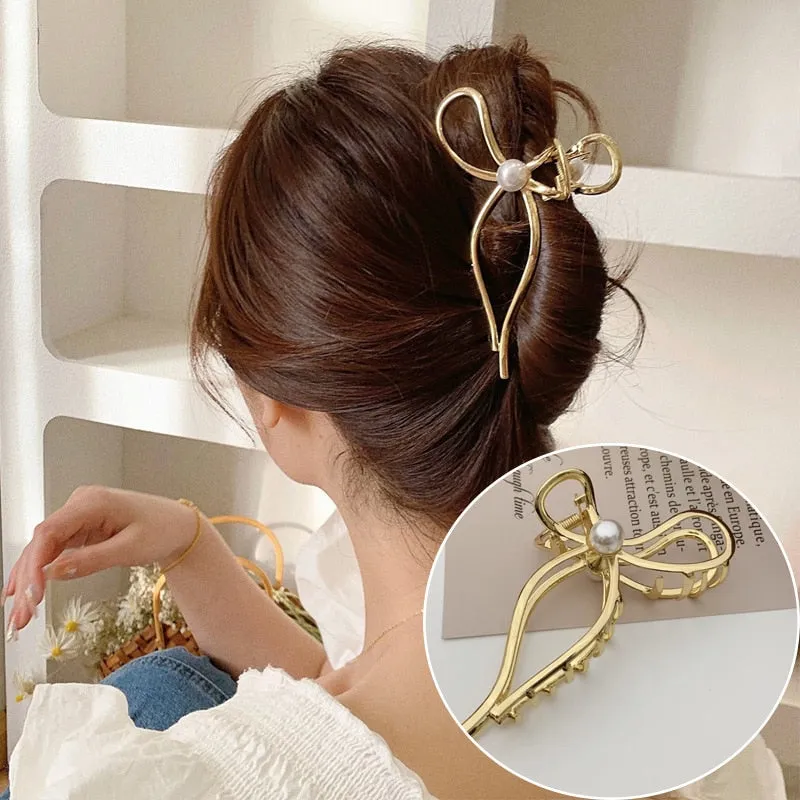 Gold S-Shaped Hairpin Set