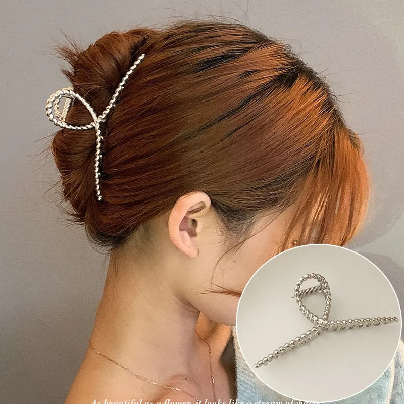 Gold S-Shaped Hairpin Set