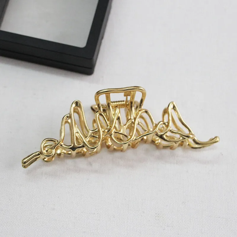 Gold S-Shaped Hairpin Set