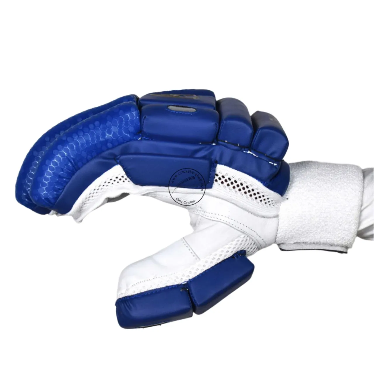Gortonshire Pro Blue Cricket Batting Gloves Mens Size