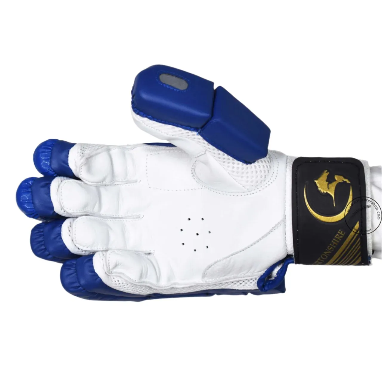 Gortonshire Pro Blue Cricket Batting Gloves Mens Size