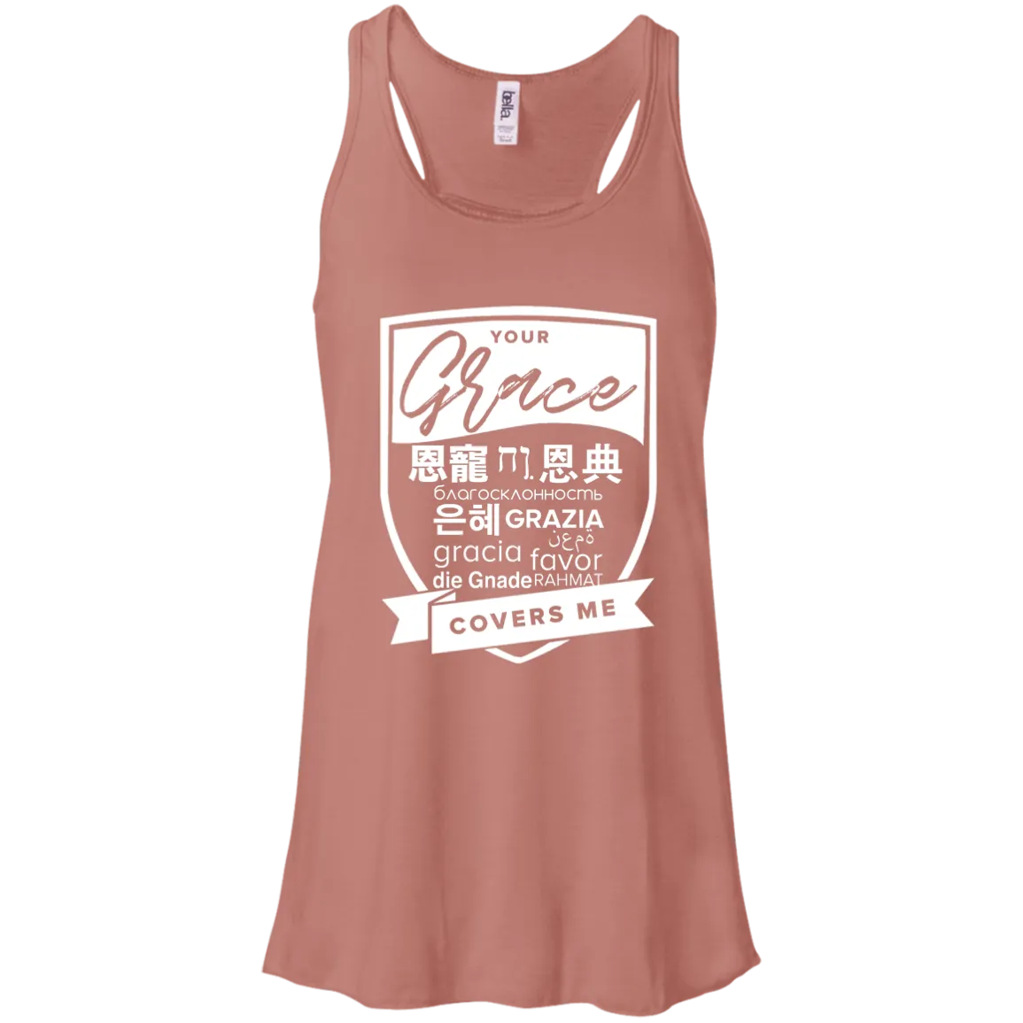 Grace Covers Me Flowy Racerback Tank