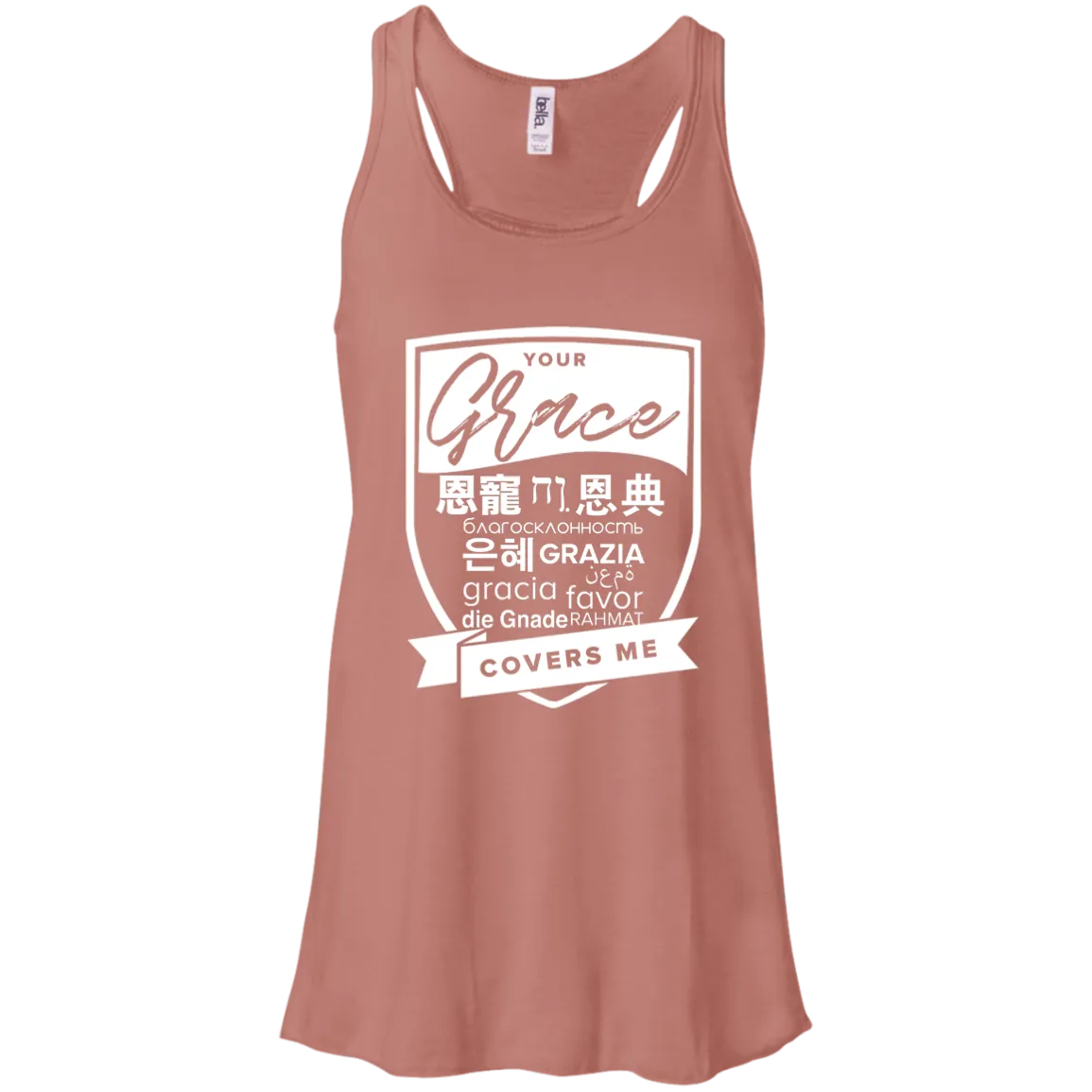 Grace Covers Me Flowy Racerback Tank