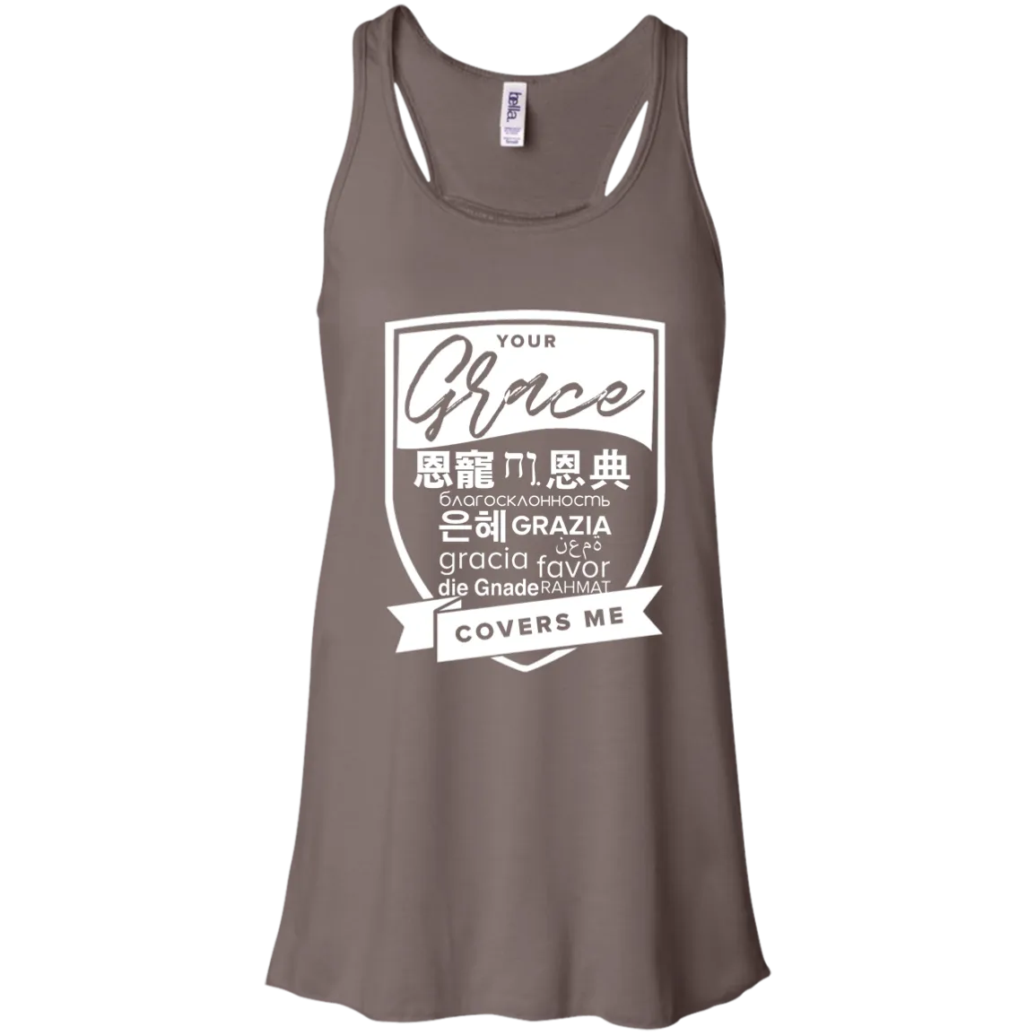 Grace Covers Me Flowy Racerback Tank