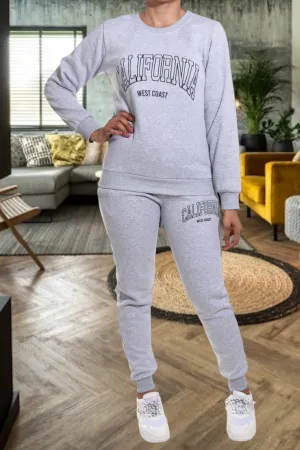 Grey California Fleece Tracksuit Set