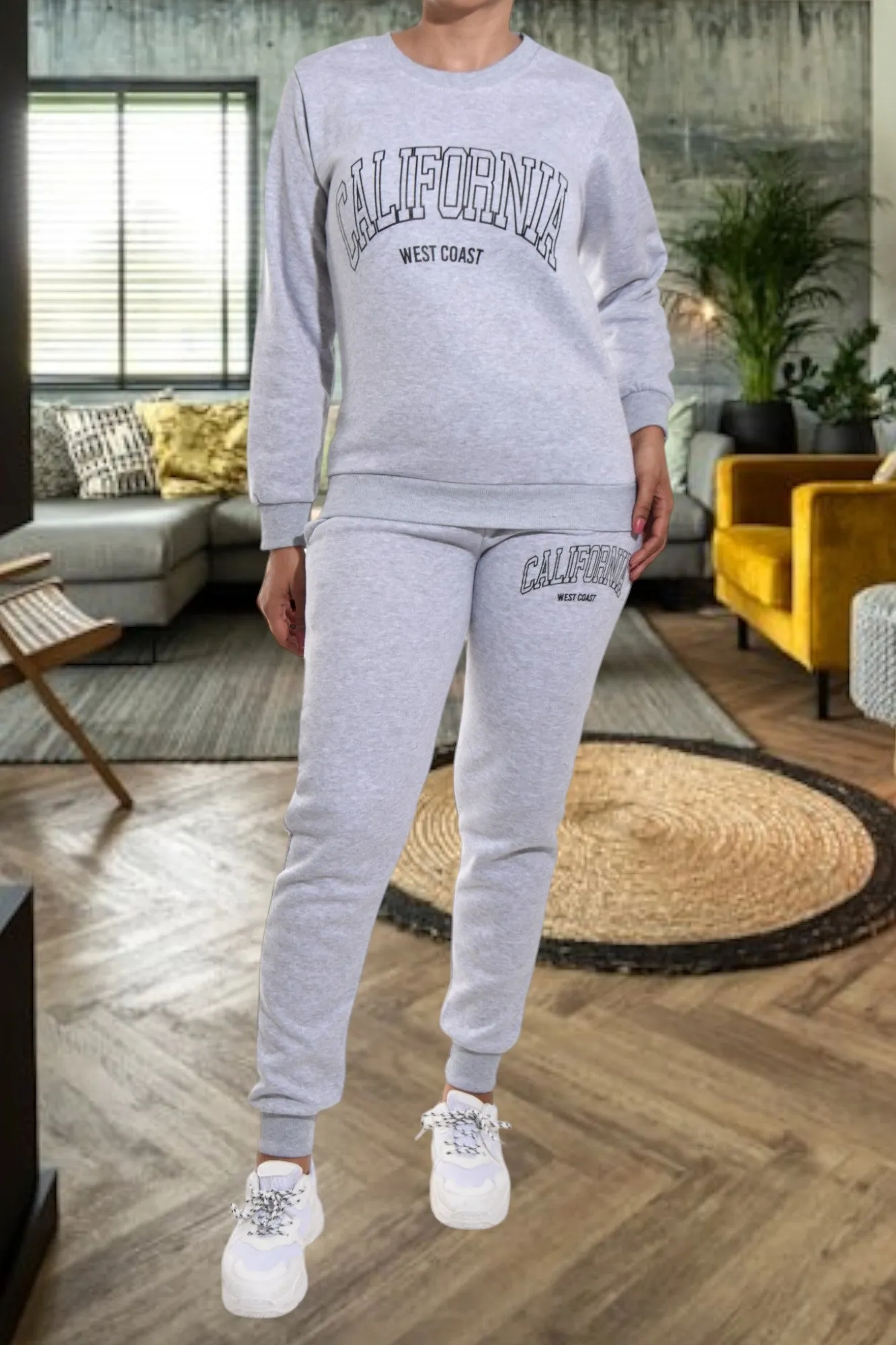 Grey California Fleece Tracksuit Set