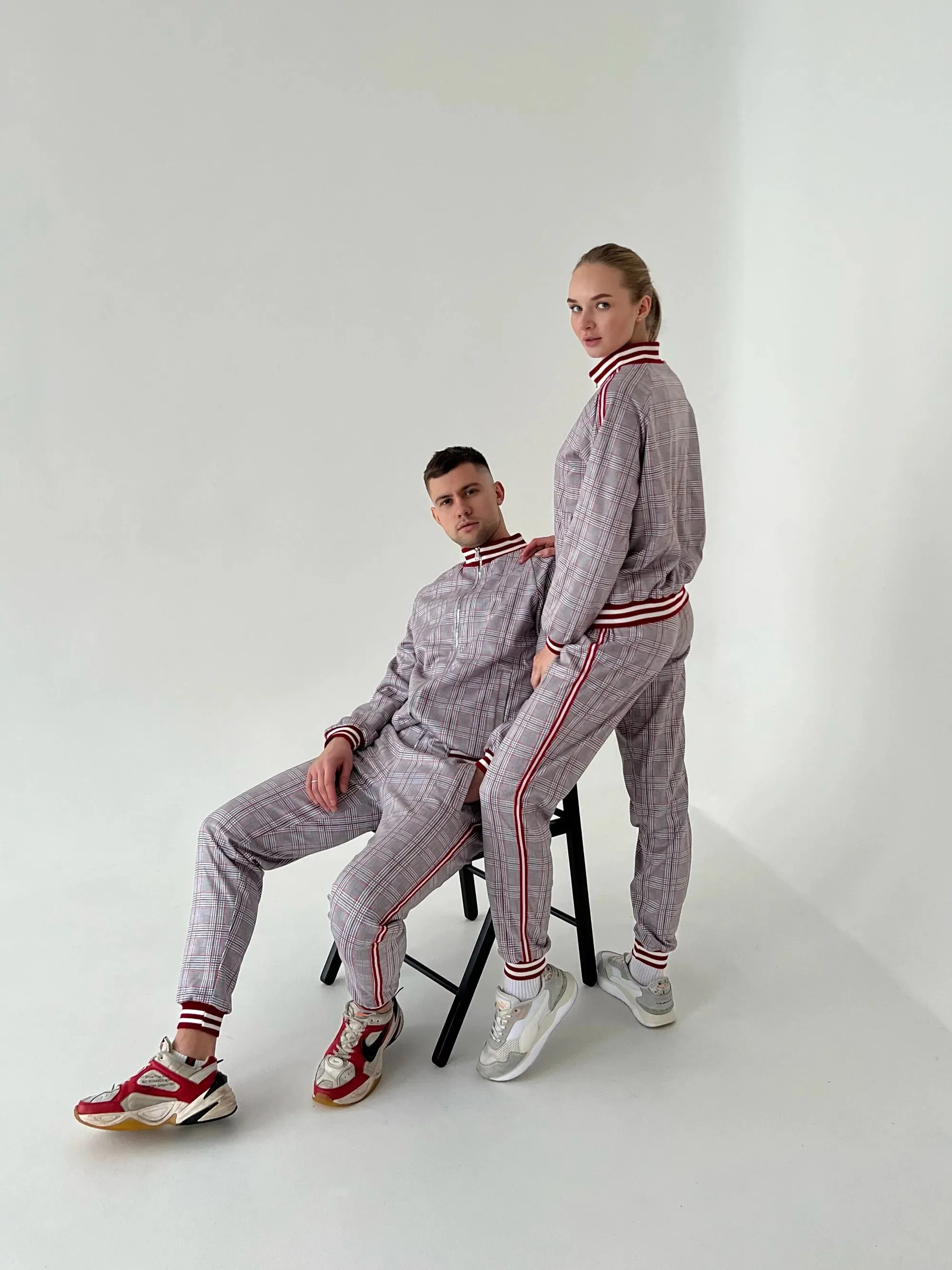 Grey Checkered Colin Farrell Coach Tracksuit TheGentlemen™