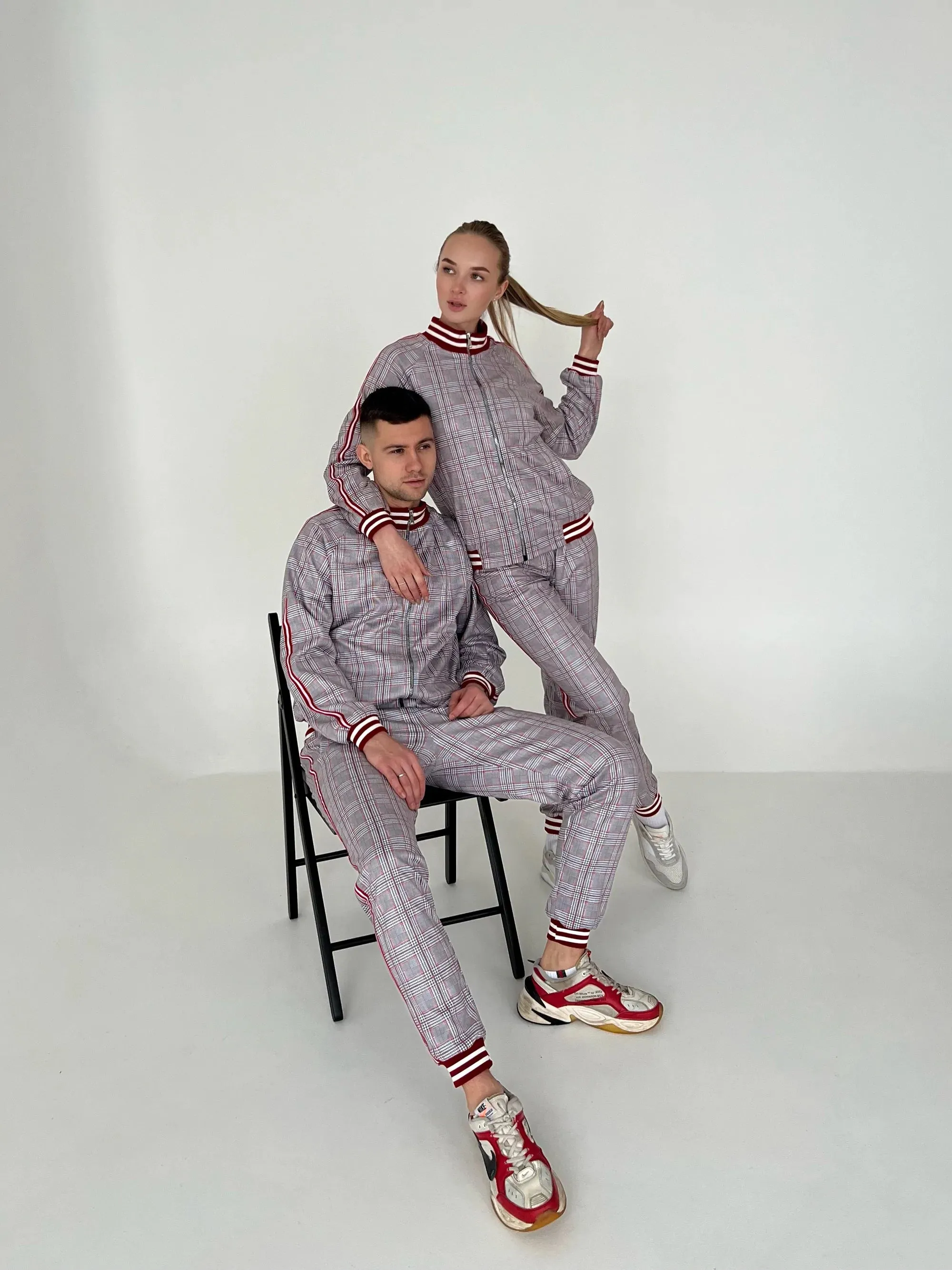 Grey Checkered Colin Farrell Coach Tracksuit TheGentlemen™