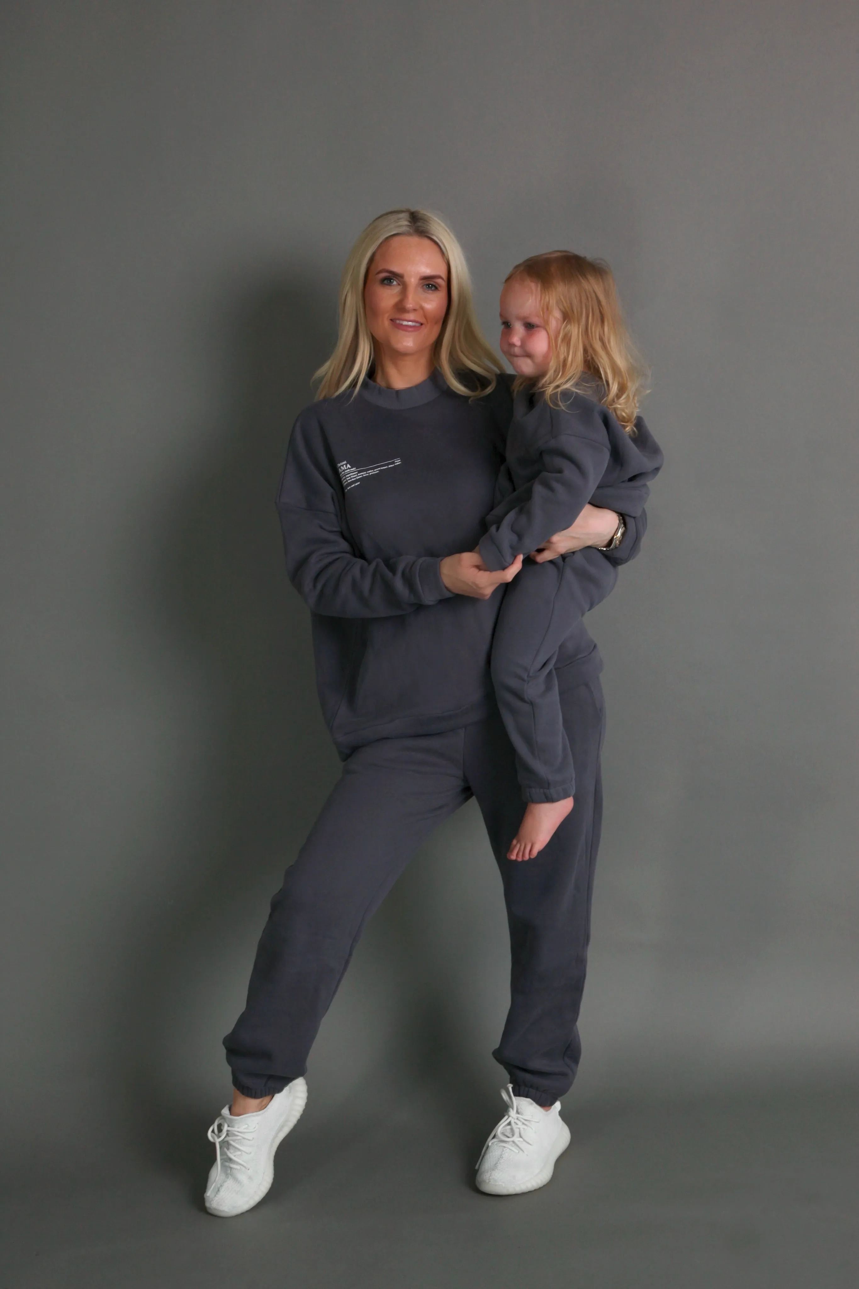 GREY ‘MINI’ slogan tracksuit - CHILD