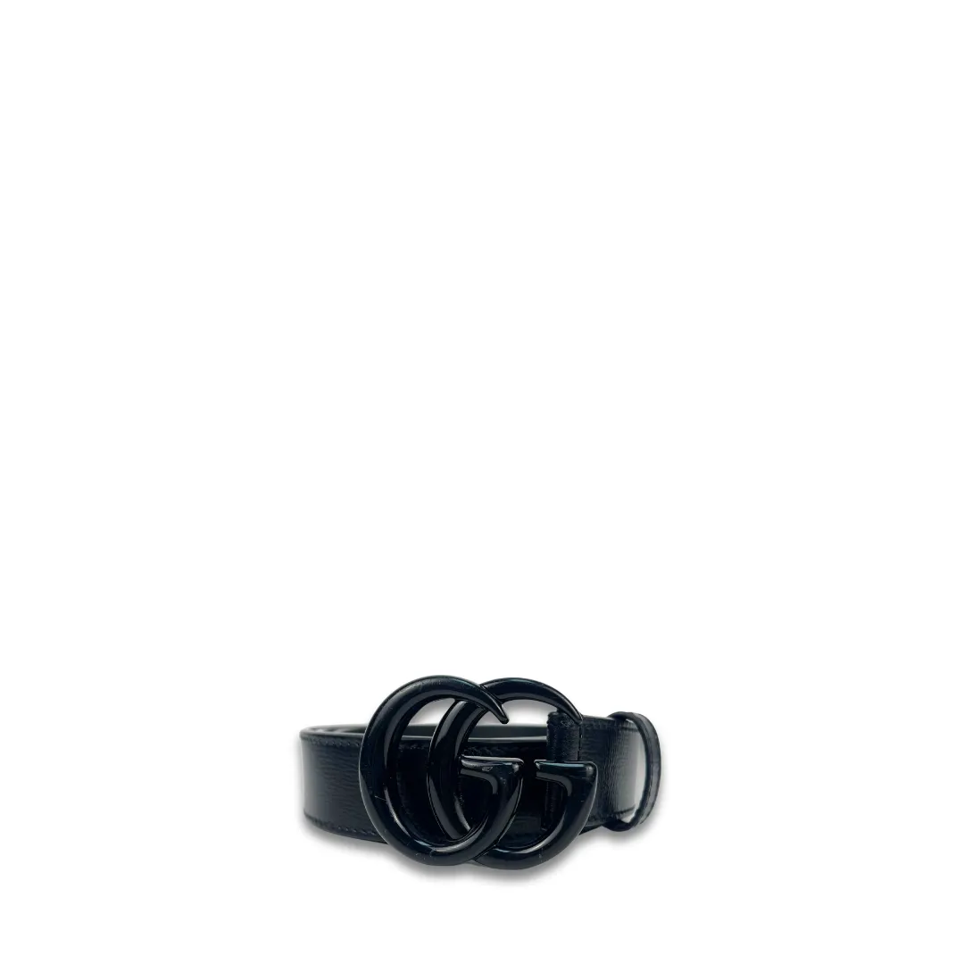 Gucci Black 1" Marmont Belt - Size 80
