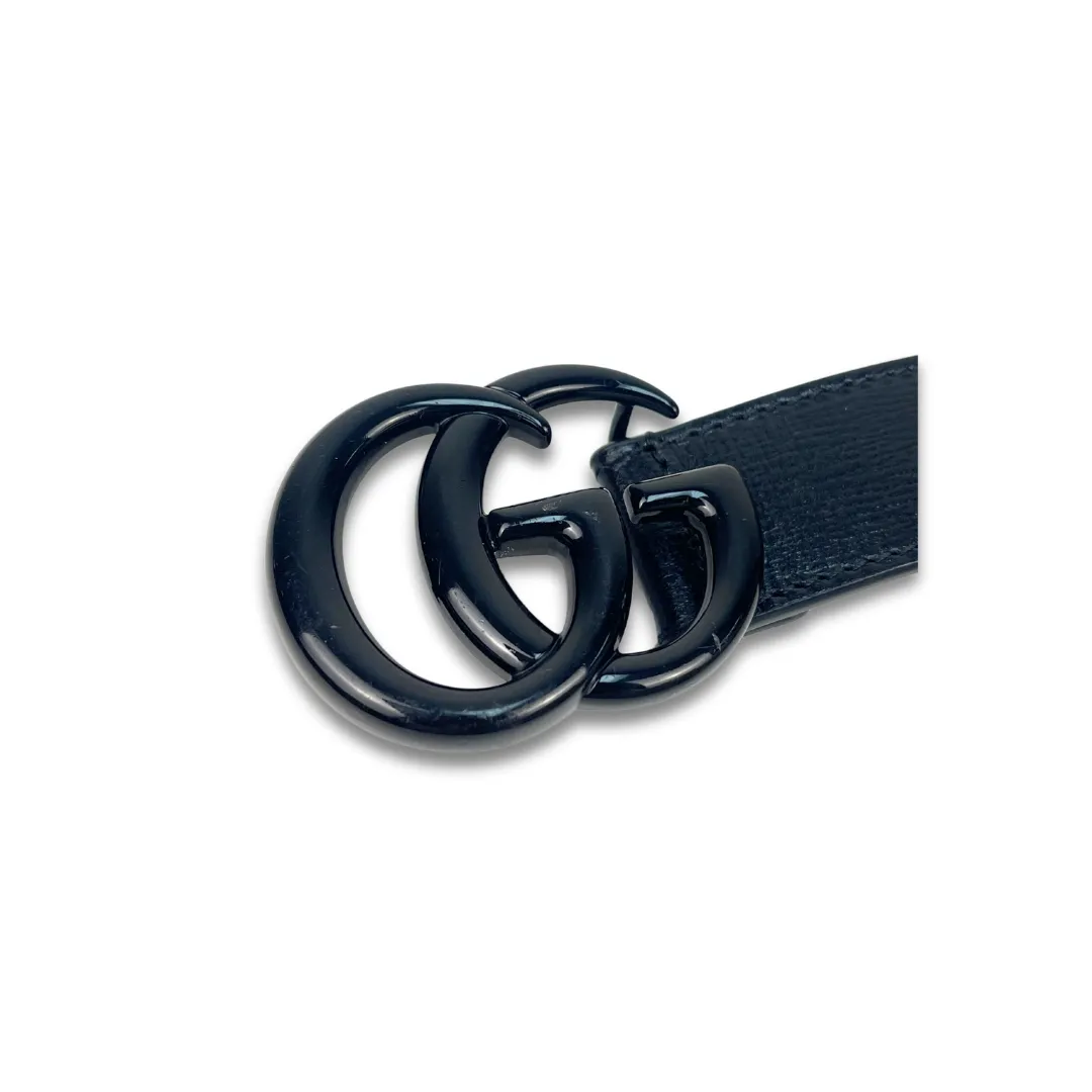 Gucci Black 1" Marmont Belt - Size 80