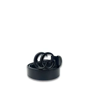 Gucci Black 1" Marmont Belt - Size 80