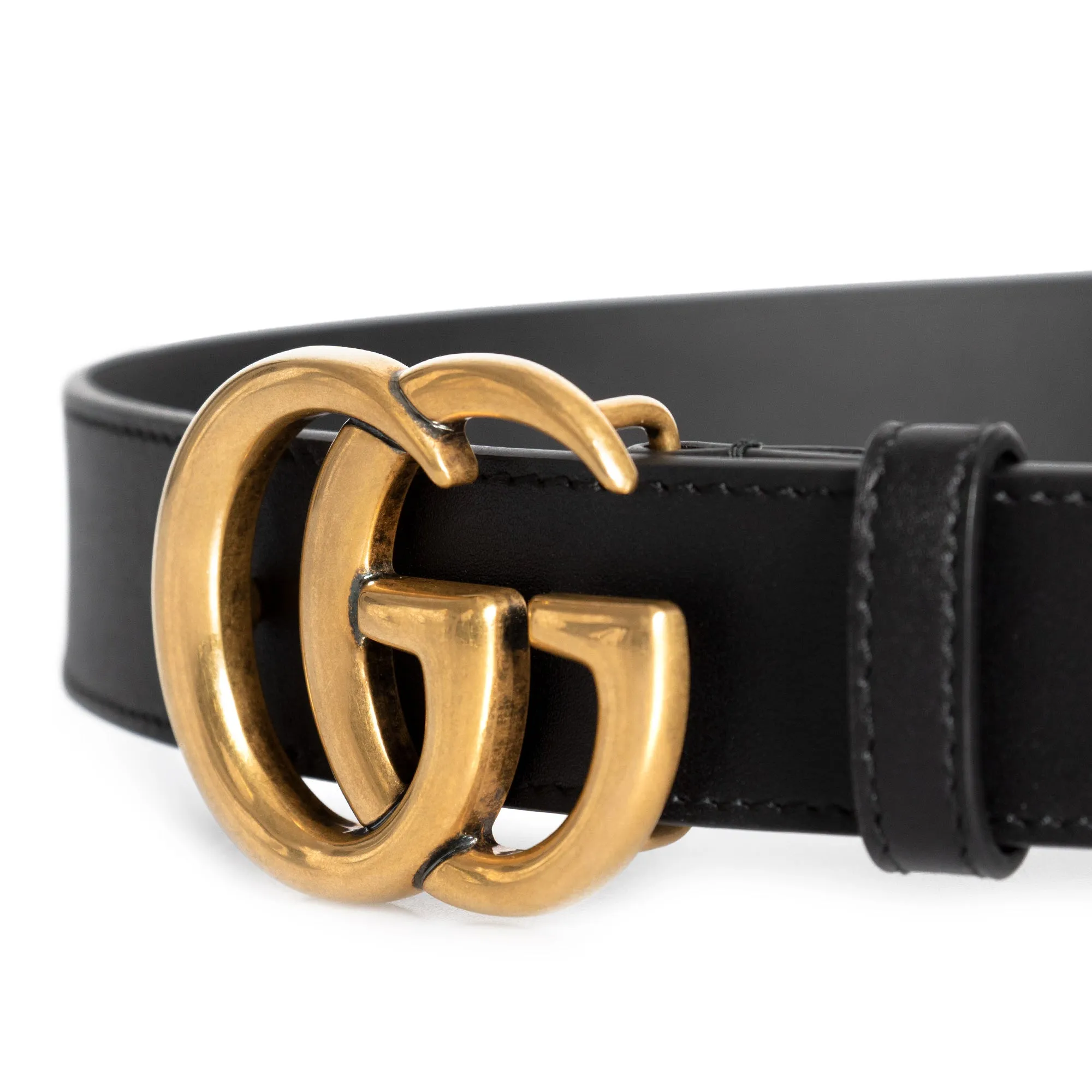 Gucci Double G Buckle Leather Belt