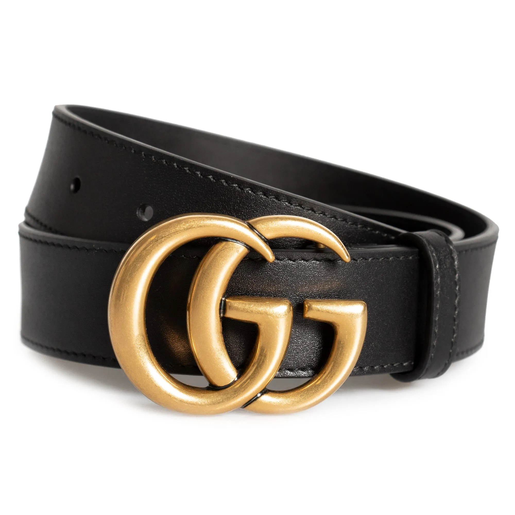 Gucci Double G Buckle Leather Belt