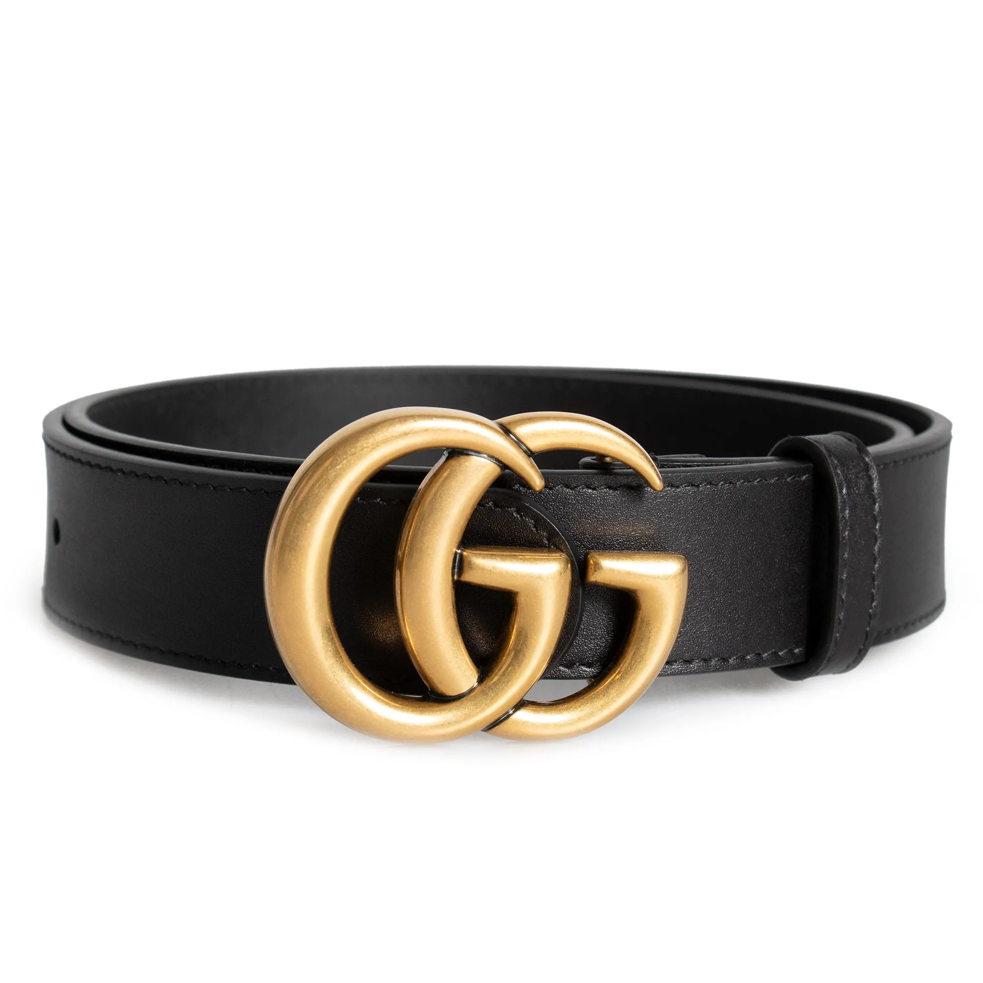 Gucci Double G Buckle Leather Belt