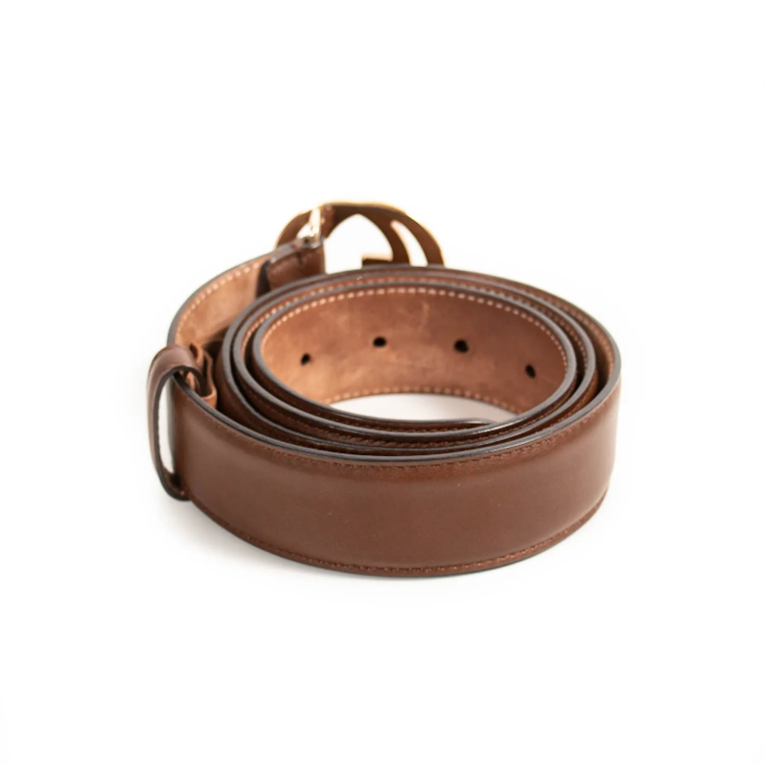 Gucci GG Interlocking Leather Belt
