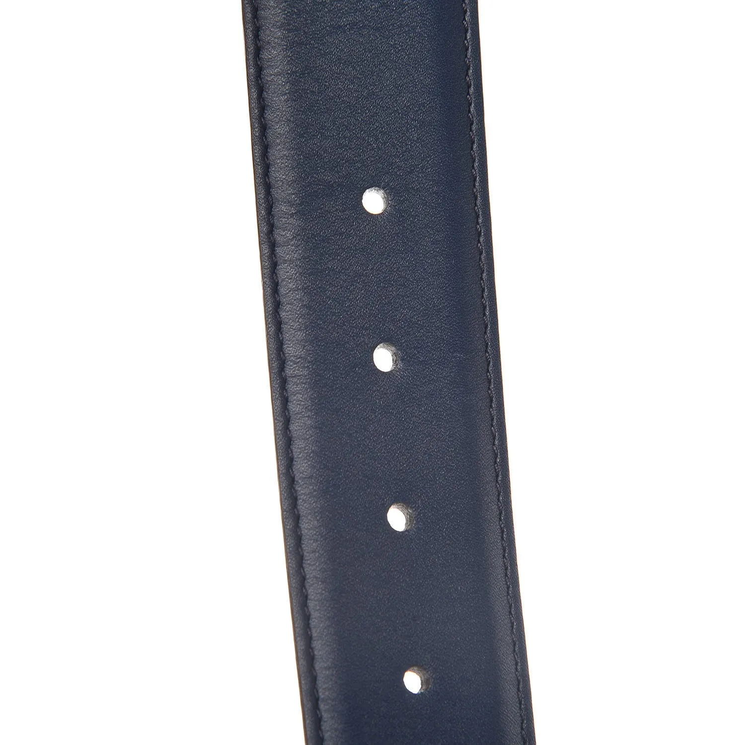 Gucci Interlocking GG Calfskin Belt in Cobalt Blue