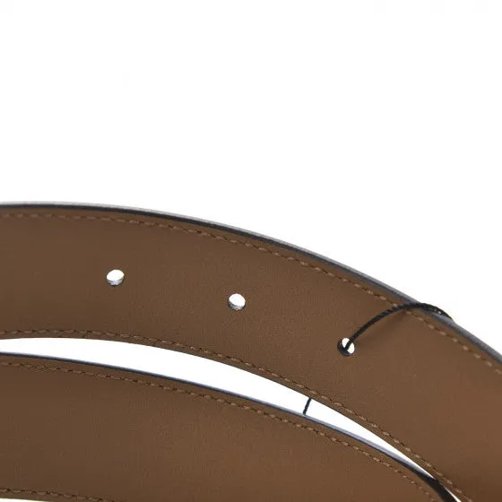Gucci Leather Belt with Interlocking GG Horse bit Buckle in Taupe Brown