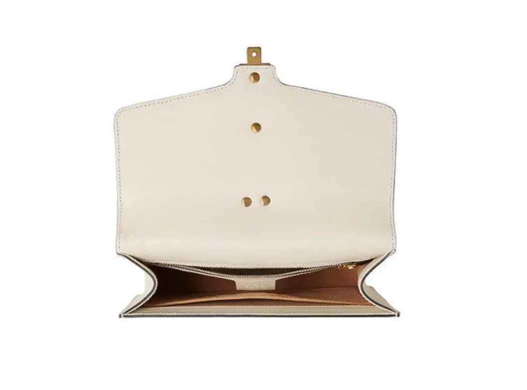 Gucci Sylvie Leather Belt Bag in White