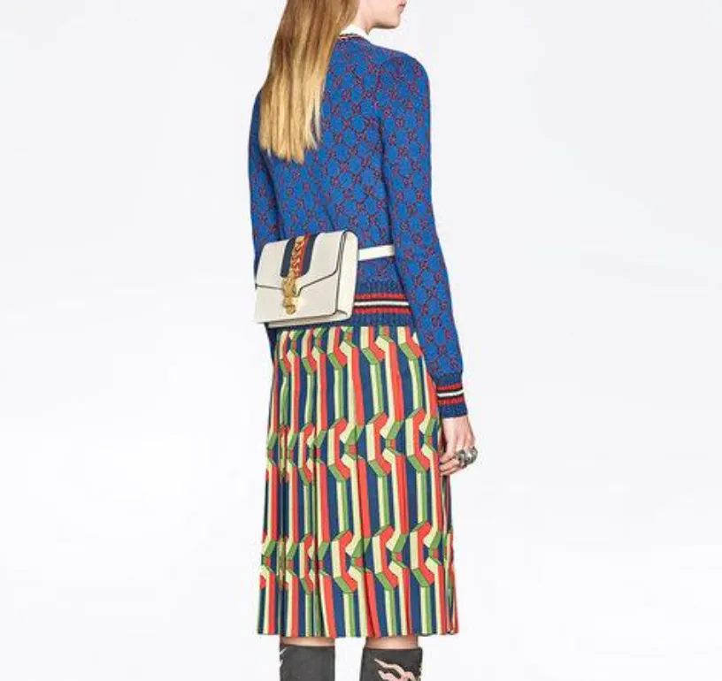 Gucci Sylvie Leather Belt Bag in White