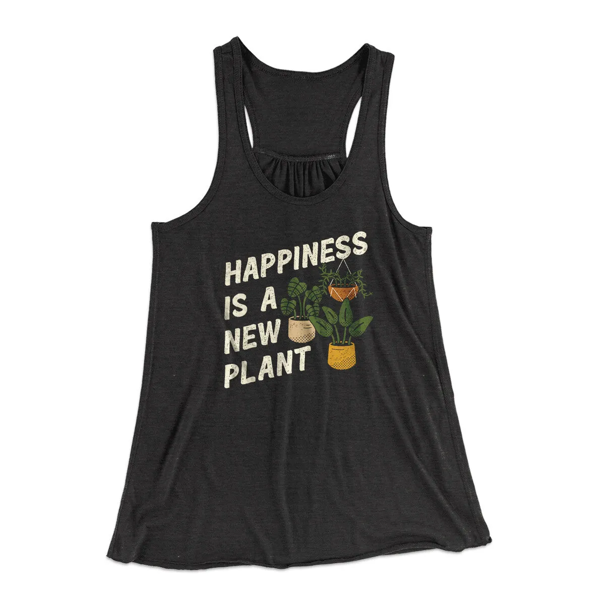 Happiness Is A New Plant Women's Flowey Racerback Tank Top