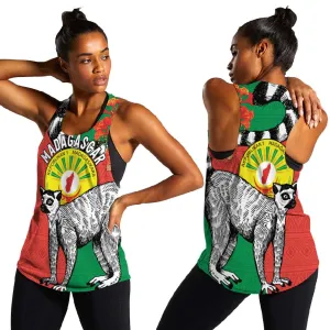 Happy Madagasikara Independence Day Women Racerback Tank Ring-Tailed Lemur With Seal LT15