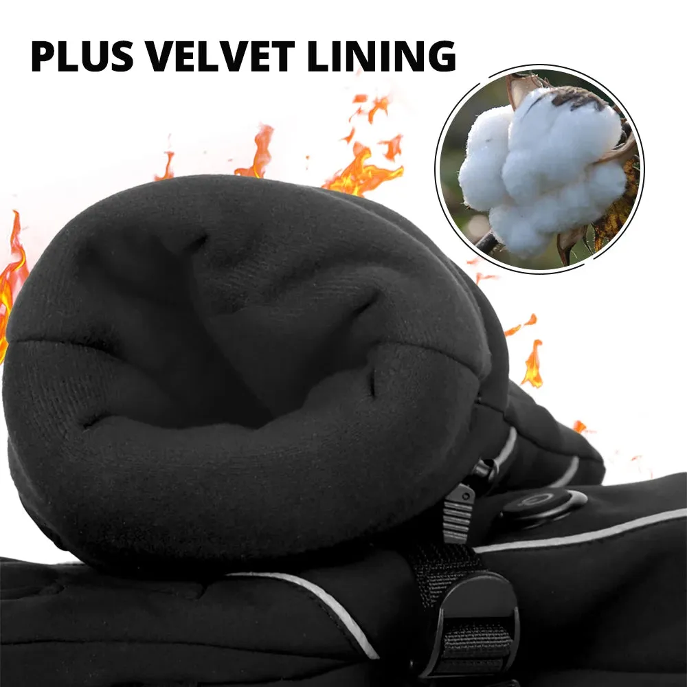 Heated Gloves Thermal Women Men USB Electric Heating Gloves Skiing Motorcycle Waterproof Warm Cycling Thermal Gloves Winter