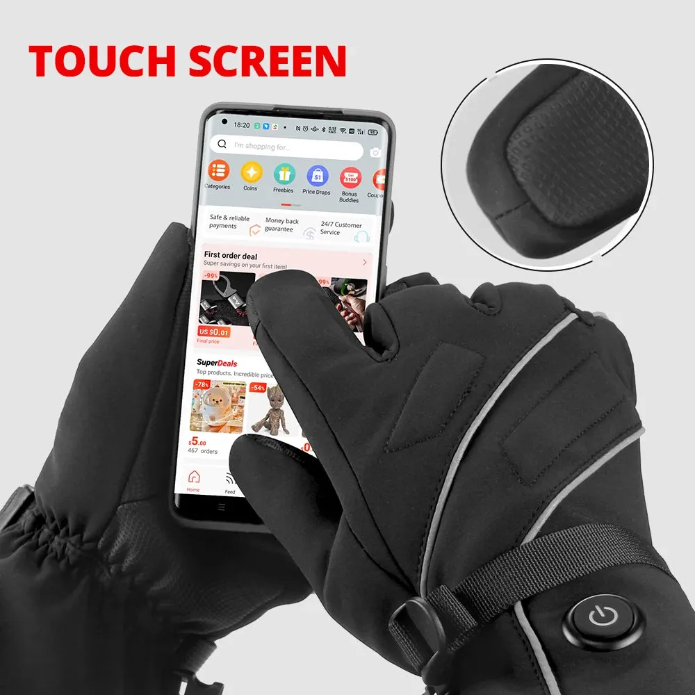 Heated Gloves Thermal Women Men USB Electric Heating Gloves Skiing Motorcycle Waterproof Warm Cycling Thermal Gloves Winter