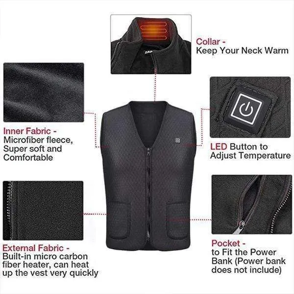 Heated Rechargeable Winter Vest