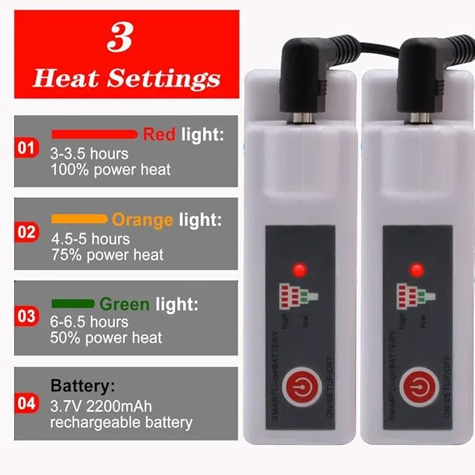 Heated Socks for Men Women Rechargeable Electric Battery Operated Heated Socks Foot Warmers for Skiing Camping Hunting Fishing Riding