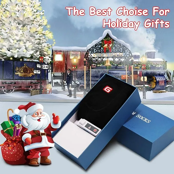 Heated Socks Rechargeable Electric Battery Heating Socks for Men Women with 3 Adjustable Heating Levels for Skiing Riding Hunting