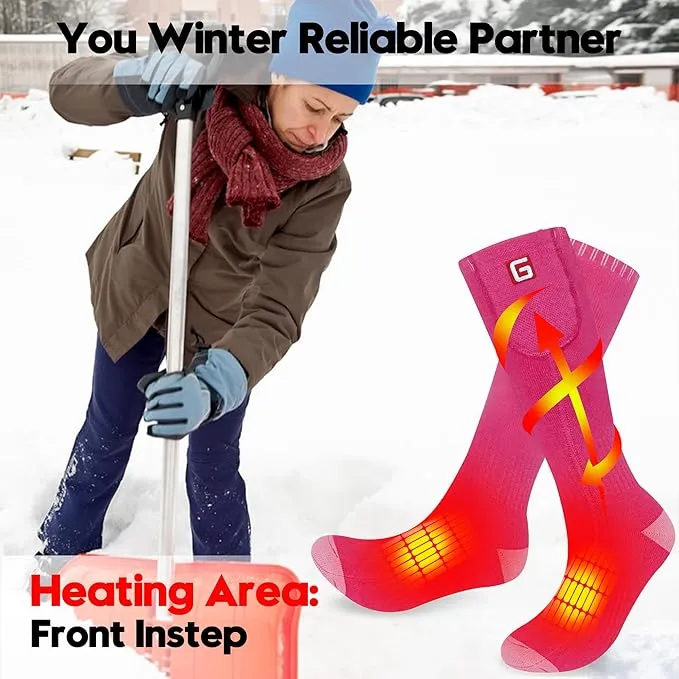 Heated Socks Women Electric Battery Socks Thermal Insulated Socks for Arthritis, Winter Thick Warm Cotton Sox Heating Foot Warmer, Unisex & USA 6-13 Size