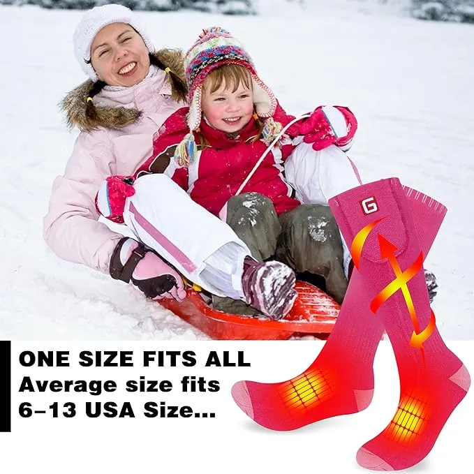 Heated Socks Women Electric Battery Socks Thermal Insulated Socks for Arthritis, Winter Thick Warm Cotton Sox Heating Foot Warmer, Unisex & USA 6-13 Size