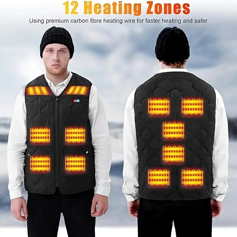 Heated Vest Electric Thermal Warm Jacket