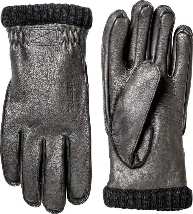 Hestra Unisex Deerskin Leather Primaloft Insulated Rib Gloves Size 8