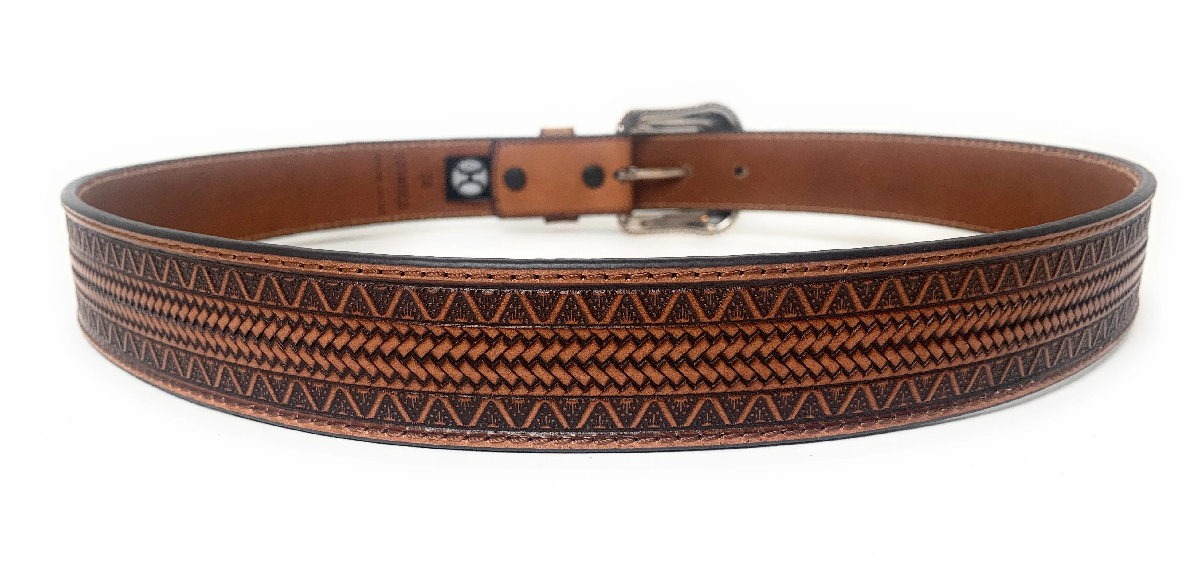 Hooey Men's Brown Geometric Vaquero Western Belt - 1914BE2
