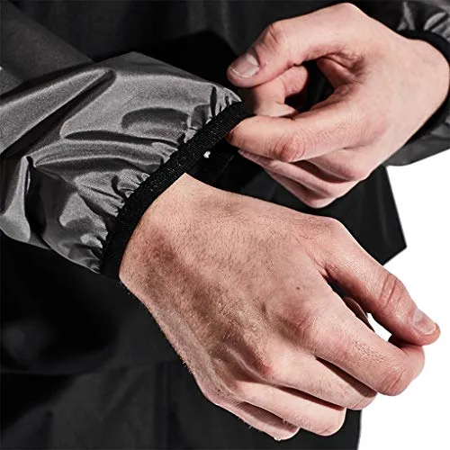 HOTSUIT Sauna Suit Men Weight Loss Jacket Pant Gym Workout Sweat Suits, Gray, XL