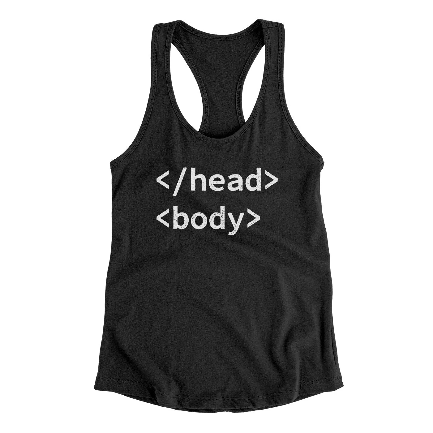 Html Head Body Funny Women's Racerback Tank