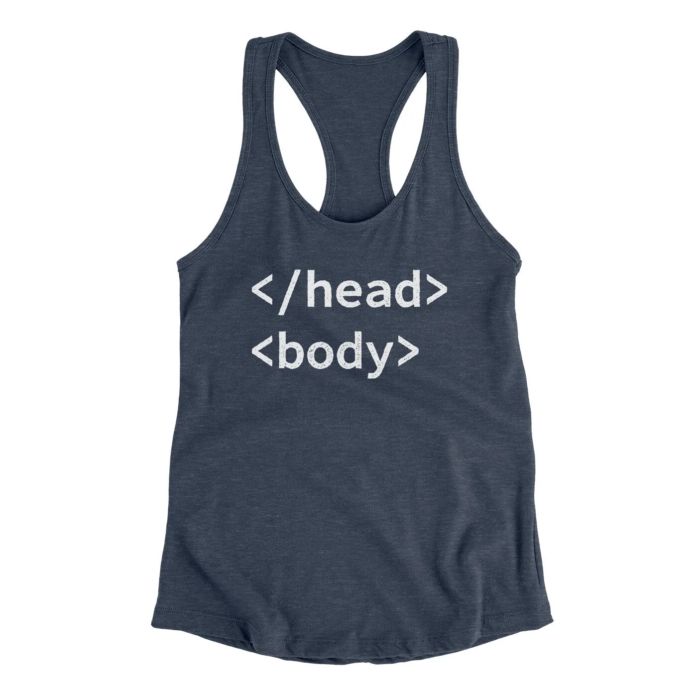 Html Head Body Funny Women's Racerback Tank