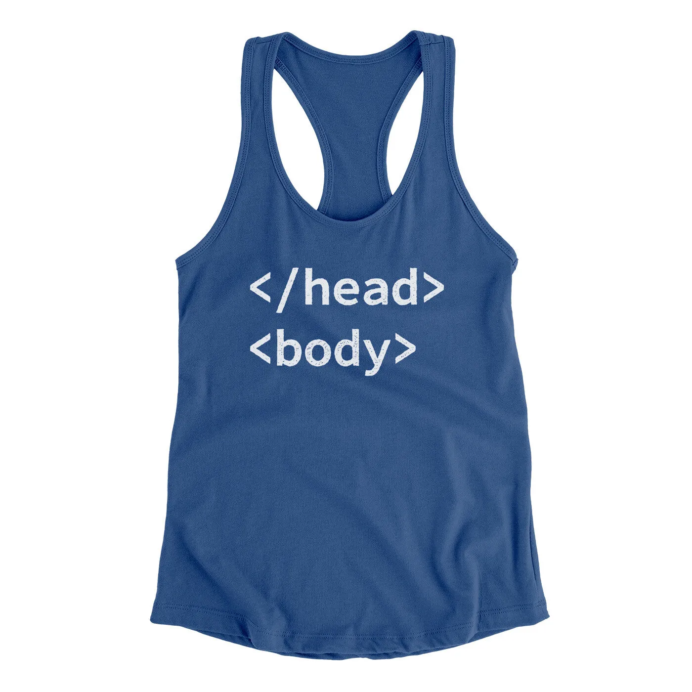 Html Head Body Funny Women's Racerback Tank