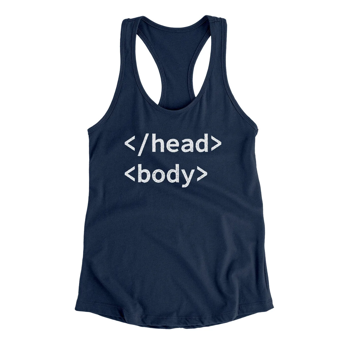 Html Head Body Funny Women's Racerback Tank