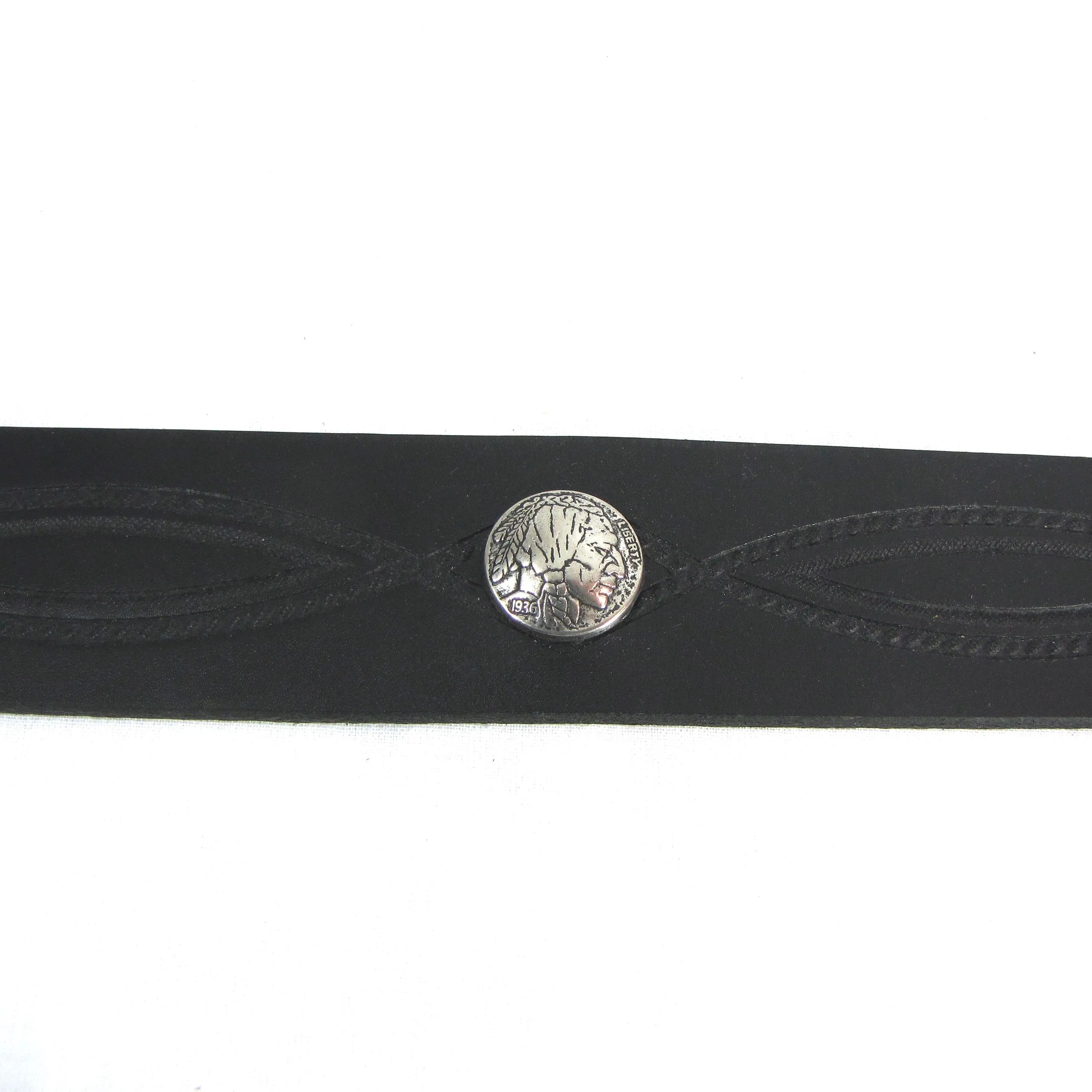 IN116  1 1/2" Belt w/ Indian Head Nickel Conchos