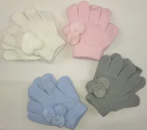 Infant Knitted Pom Pom Gloves
