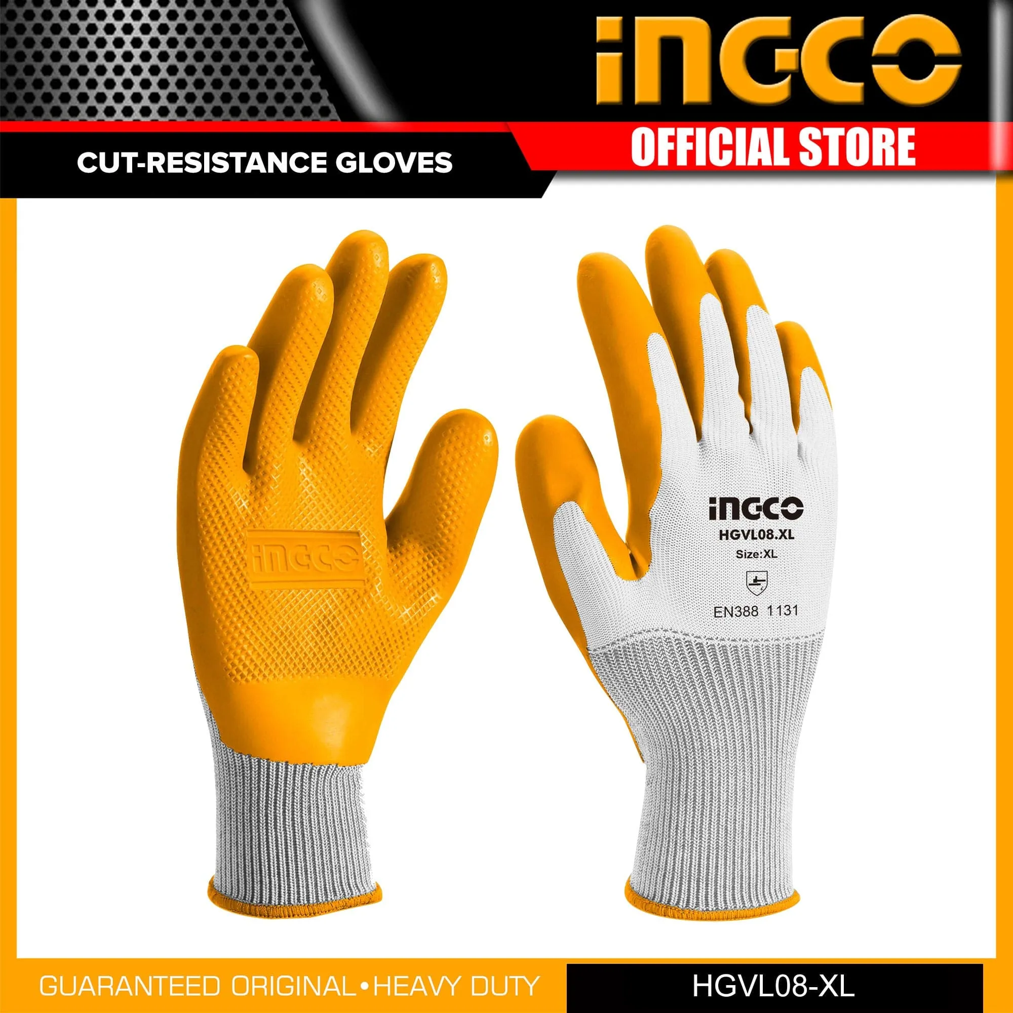 Ingco Industrial Latex Gloves - XL Size – HGVL06-XL