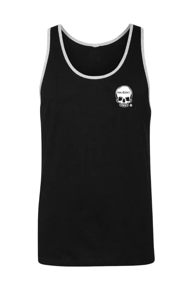 InkAddict CANT TAKE THE FIGHT Tank Top BLACK / GREY