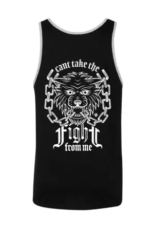 InkAddict CANT TAKE THE FIGHT Tank Top BLACK / GREY