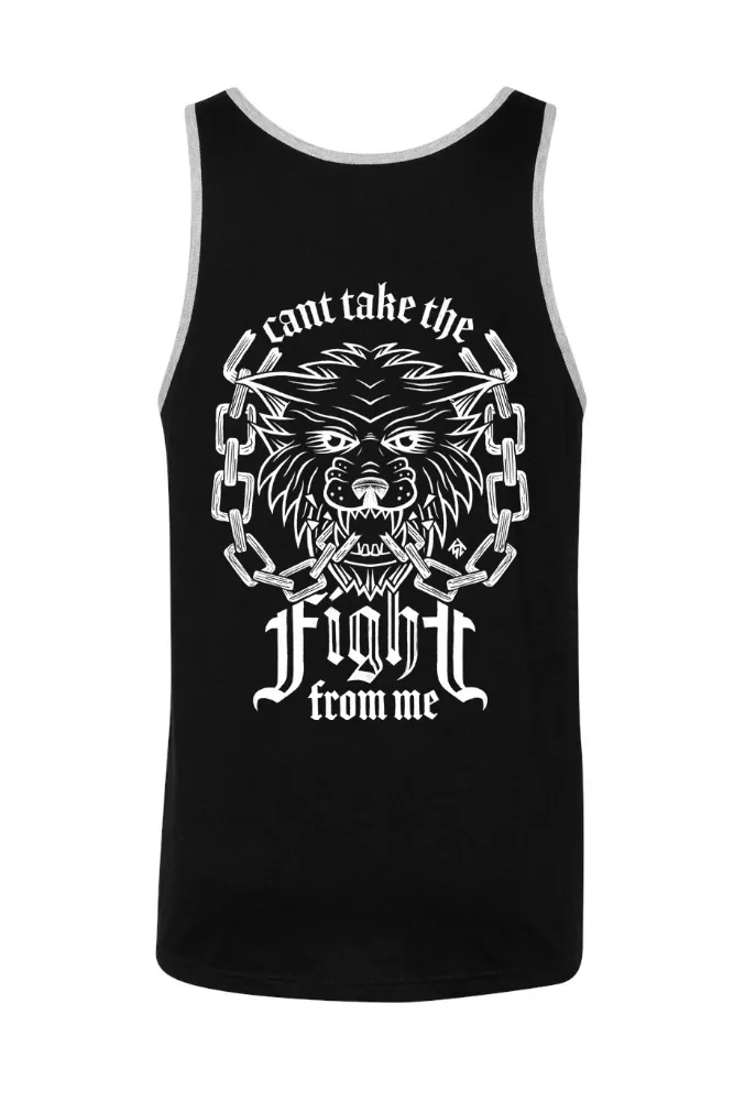 InkAddict CANT TAKE THE FIGHT Tank Top BLACK / GREY