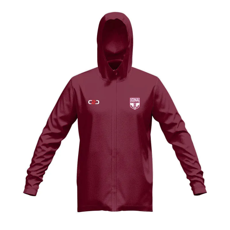 Iona SlimFit HP Tech Zip Hoodie Maroon