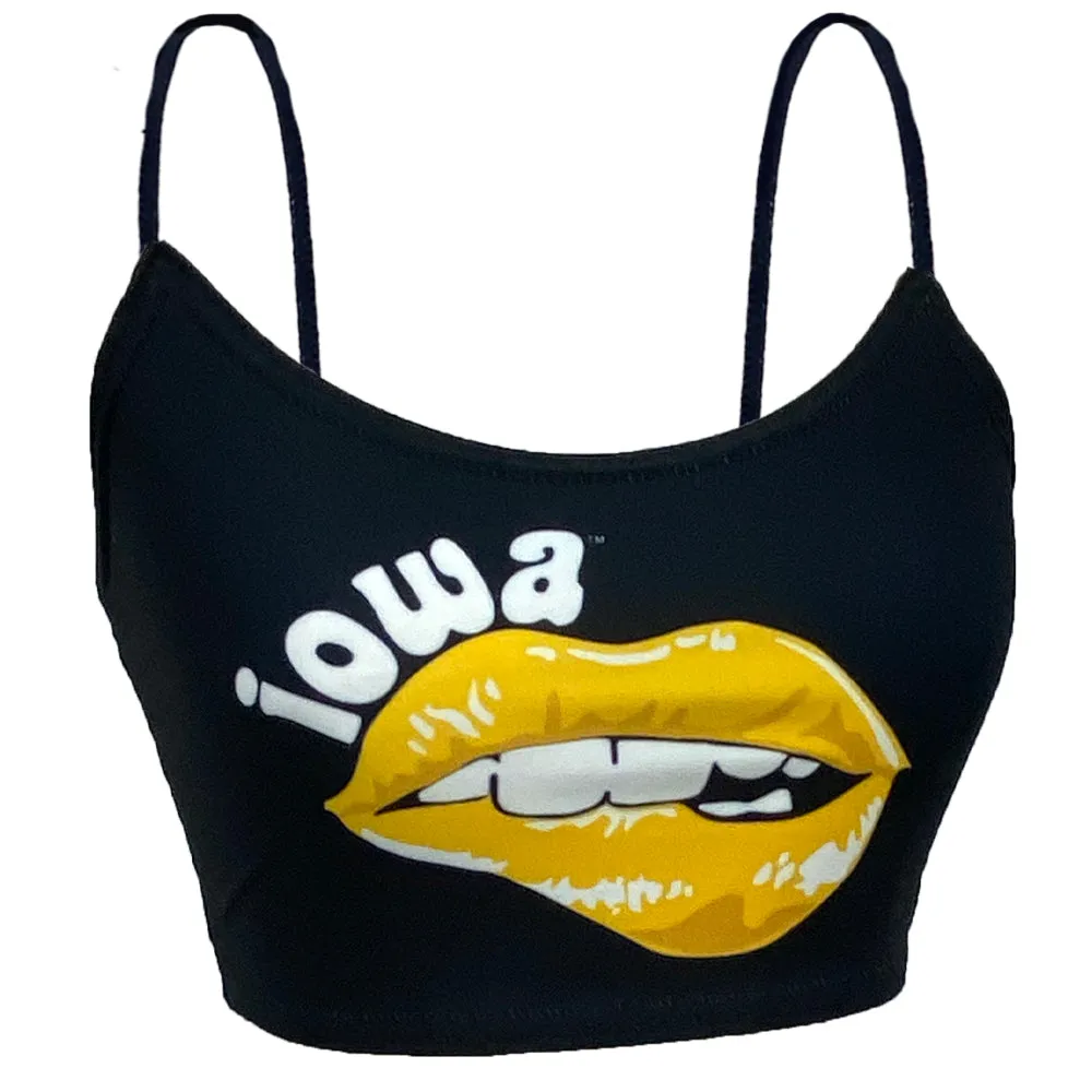 Iowa Hawkeyes Lips Spaghetti Tank